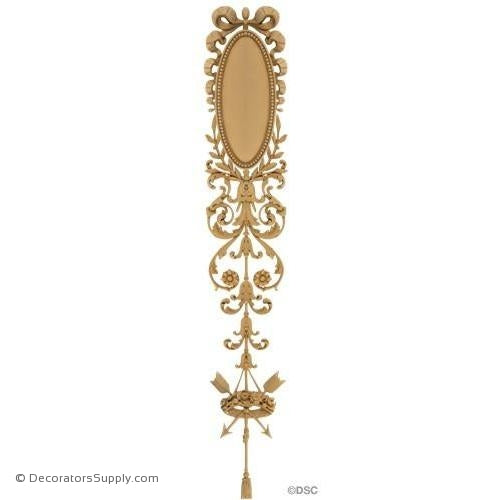 Vertical Design-French Ren. 41H X 7 1/4W - 7/8Relief-vertical-design-woodwork-furniture-Decorators Supply