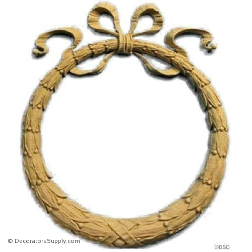 Wreath-Empire 10H X 8 1/2W - 5/8Relief-ornaments-for-woodwork-furniture-Decorators Supply