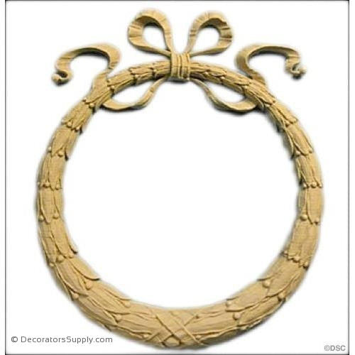 Wreath-Empire 5H X 4 1/4W - 3/8Relief-ornaments-for-woodwork-furniture-Decorators Supply
