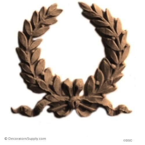 Wreath-Empire 2 1/2H X 2 1/2W - 3/16Relief-ornaments-for-woodwork-furniture-Decorators Supply
