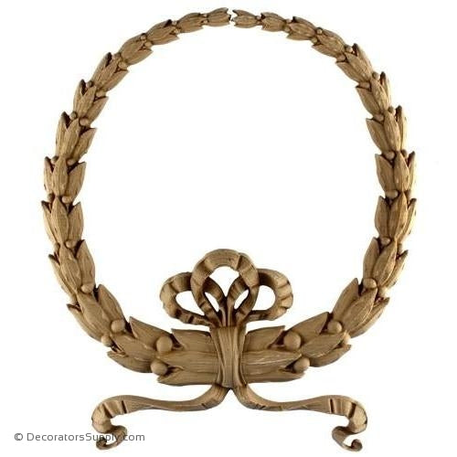 Wreath-Empire 12 1/4H X 11 1/2W - 11/16Relief-ornaments-for-woodwork-furniture-Decorators Supply