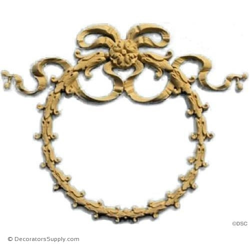 Wreath-Empire 8 1/2H X 10 1/2W - 9/16Relief-ornaments-for-woodwork-furniture-Decorators Supply