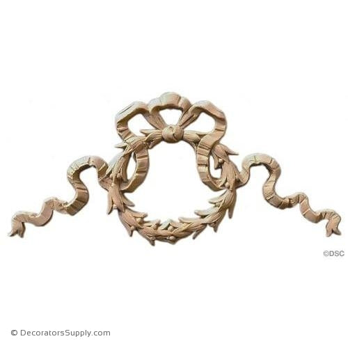 Wreath-Empire 4 3/4H X 10W - 3/8Relief-ornaments-for-woodwork-furniture-Decorators Supply