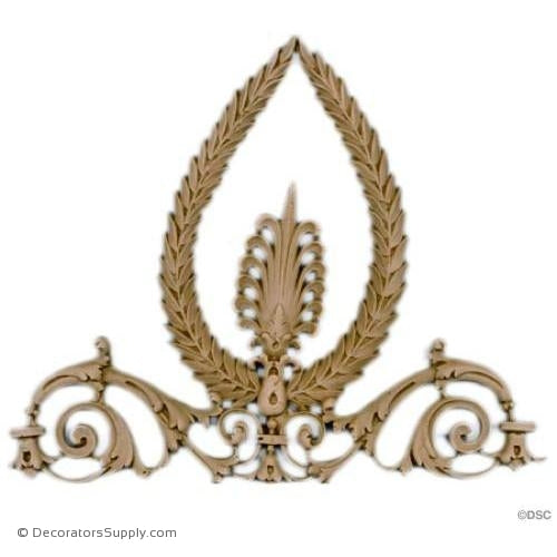 Wreath-Empire 8H X 10W - 1/4Relief-ornaments-for-woodwork-furniture-Decorators Supply