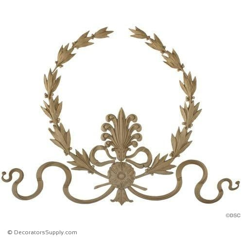 Wreath-Empire 15 1/2H X 20 3/4W - 5/8Relief-ornaments-for-woodwork-furniture-Decorators Supply