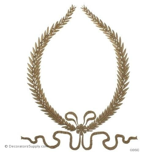 Wreath - Empire 21 1/2H X 19W - 1/4Relief-ornaments-for-woodwork-furniture-Decorators Supply