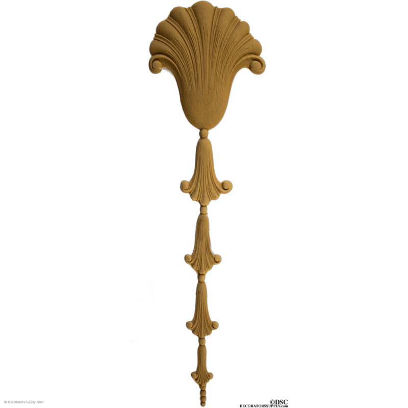Shell Drop 9 High 2 1/2 Wide-ornaments-for-woodwork-furniture-Decorators Supply