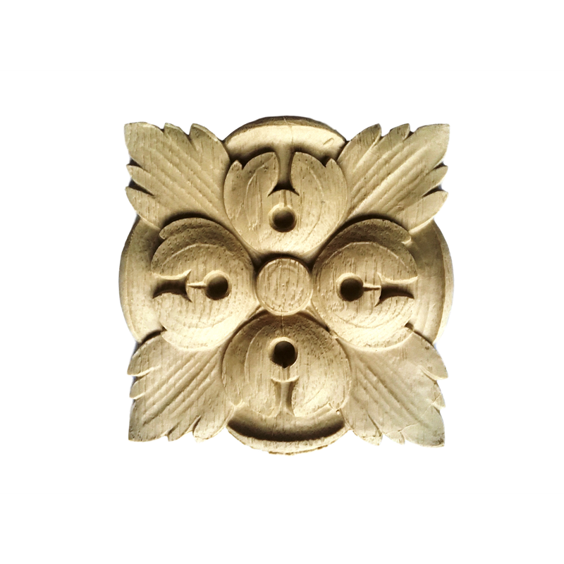 Rosette - Square    4  1/8 High    4  1/8 Wide