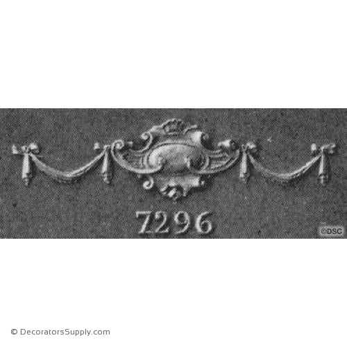 Swag-French Ren. 2 1/4H X 8 1/2W - 5/16Relief-applique-onlay-for-furniture-woodwork-Decorators Supply