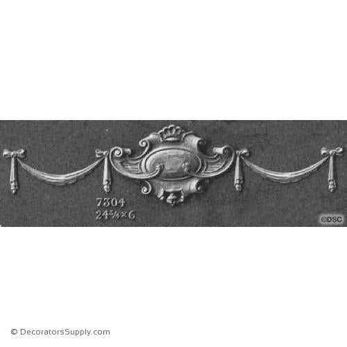 Swag-French Ren. 6H X 24 3/4W - 5/8Relief-applique-onlay-for-furniture-woodwork-Decorators Supply