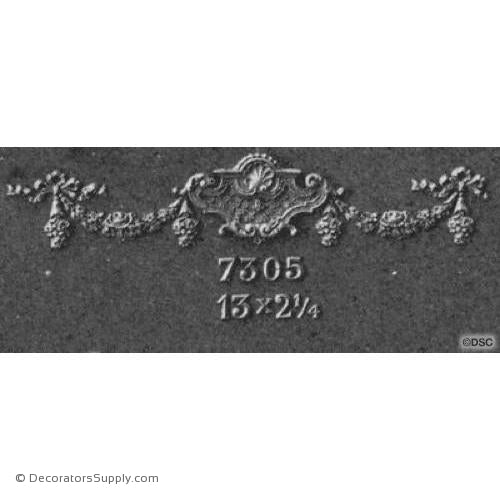 Swag-Louis XIV 2 1/4H X 13W - 3/8Relief-applique-onlay-for-furniture-woodwork-Decorators Supply