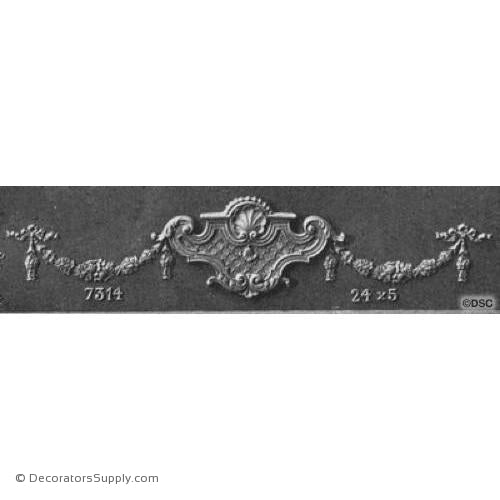 Swag-Louis XIV 5H X 24W - 3/8Relief-applique-onlay-for-furniture-woodwork-Decorators Supply