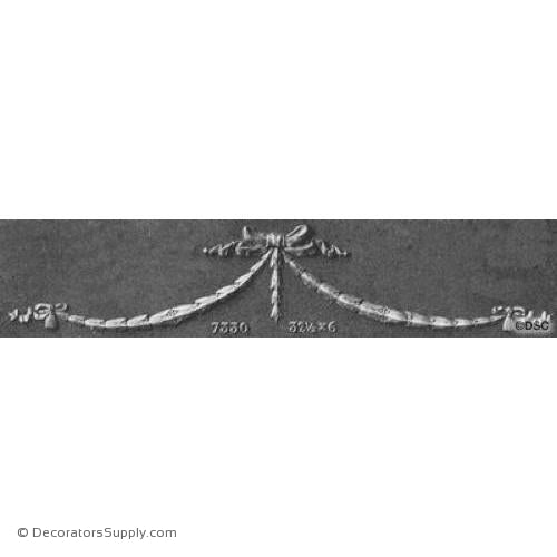 Swag-Colonial 6H X 32 1/2W - 5/8Relief-applique-onlay-for-furniture-woodwork-Decorators Supply