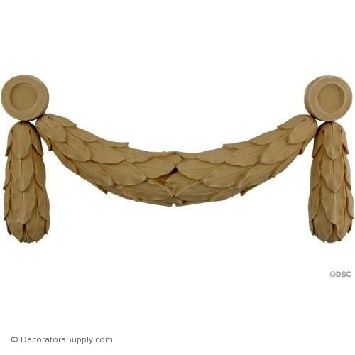 Swag-Louis XVI 8H X 16 1/4W - 1 1/4Relief-applique-onlay-for-furniture-woodwork-Decorators Supply