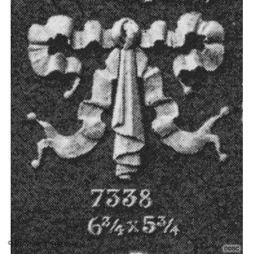 Swag-Empire 5 3/4H X 6 3/4W - 1/4Relief-applique-onlay-for-furniture-woodwork-Decorators Supply