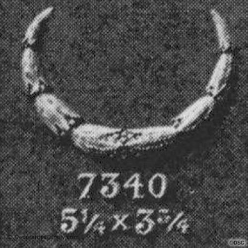 Swag-French 3 3/4H X 5 1/4W - 3/8Relief-applique-onlay-for-furniture-woodwork-Decorators Supply