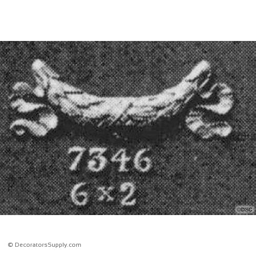 Swag-Empire 2H X 6W - 3/8Relief-applique-onlay-for-furniture-woodwork-Decorators Supply