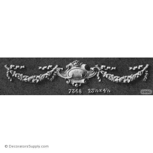 Swag-French Ren. 4 1/2H X 23 1/4W - 3/8Relief-applique-onlay-for-furniture-woodwork-Decorators Supply