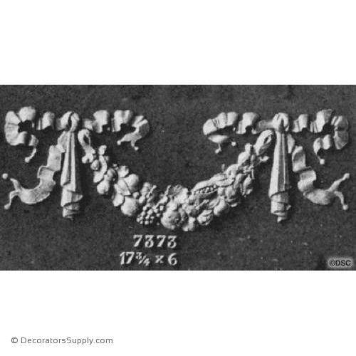 Swag-Italian 6H X 17 3/4W - 3/8Relief-applique-onlay-for-furniture-woodwork-Decorators Supply