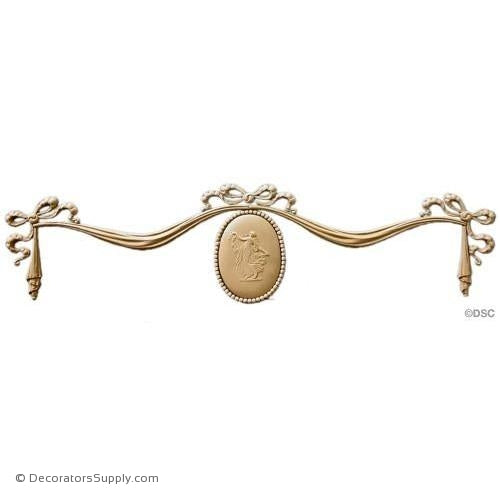 Swag w/Figure-Adams 8H X 36 5/8W - 3/8Relief-applique-onlay-for-furniture-woodwork-Decorators Supply