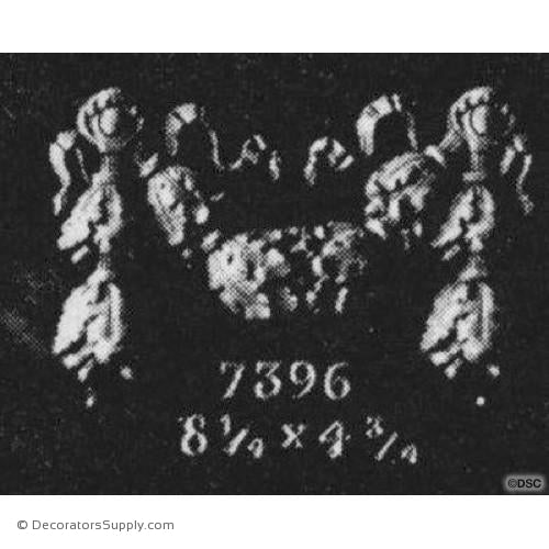 Swag-Louis XVI 4 3/4H X 8 1/4W - 1/2Relief-applique-onlay-for-furniture-woodwork-Decorators Supply