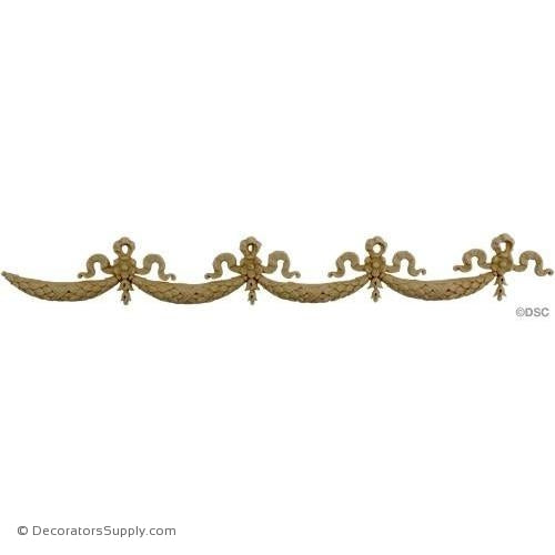 Swag-Classic 2 1/4H X 4W - 1/4Relief-applique-onlay-for-furniture-woodwork-Decorators Supply