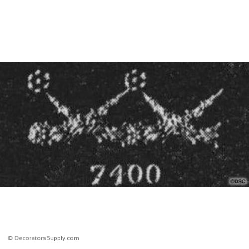 Swag-Empire 2 5/8H X 3W - 1/8Relief-applique-onlay-for-furniture-woodwork-Decorators Supply