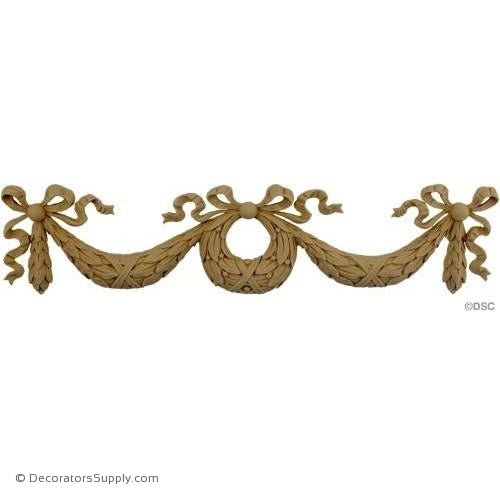 Swag-Louis XVI 4H X 16 1/2W - 1/2Relief-applique-onlay-for-furniture-woodwork-Decorators Supply