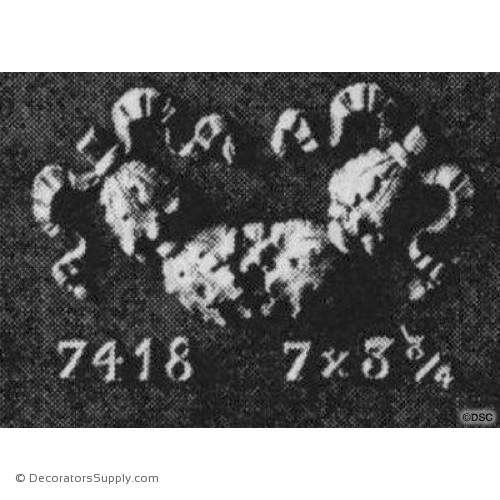 Swag-Louis XVI 3 3/4H X 7W - 1/2Relief-applique-onlay-for-furniture-woodwork-Decorators Supply