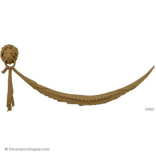 Swag-Colonial 6 1/2H X 13W - 1/2Relief-applique-onlay-for-furniture-woodwork-Decorators Supply