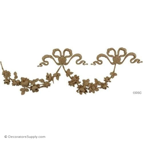 Swag-Mod. Ren. 6H X 7W - 1/2Relief-applique-onlay-for-furniture-woodwork-Decorators Supply