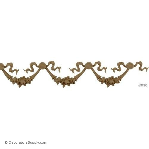 Swag-Colonial 2H X 2 7/8W - 1/4Relief-applique-onlay-for-furniture-woodwork-Decorators Supply
