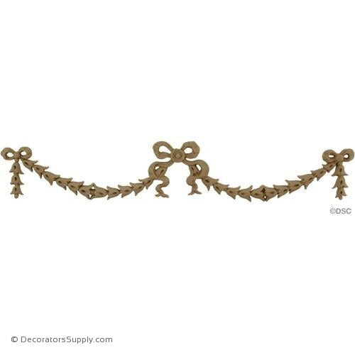 Swag-Colonial 2 3/8H X 11 1/2W - 1/4Relief-applique-onlay-for-furniture-woodwork-Decorators Supply