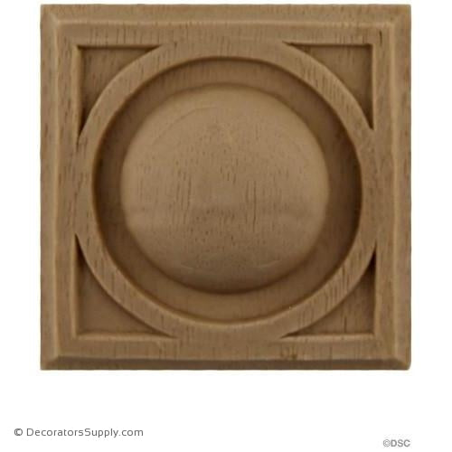 Rosette - Square 1 5/8 High 1 5/8 Wide-ornaments-for-woodwork-furniture-Decorators Supply