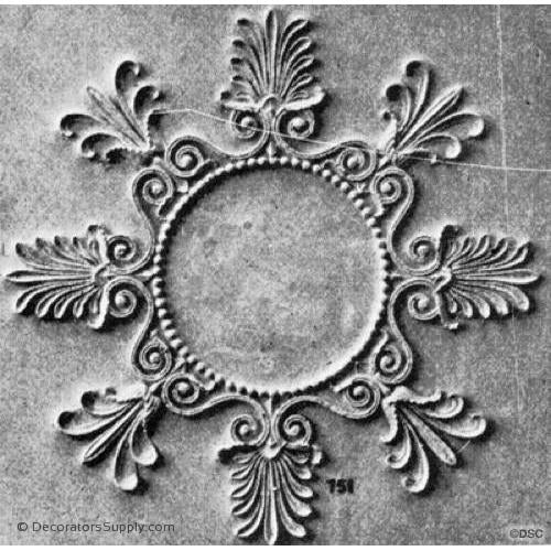 Plaster Panel-Empire-20" X 20"-1/2" Rel - Includes Backer-ceiling-ornament-Decorators Supply