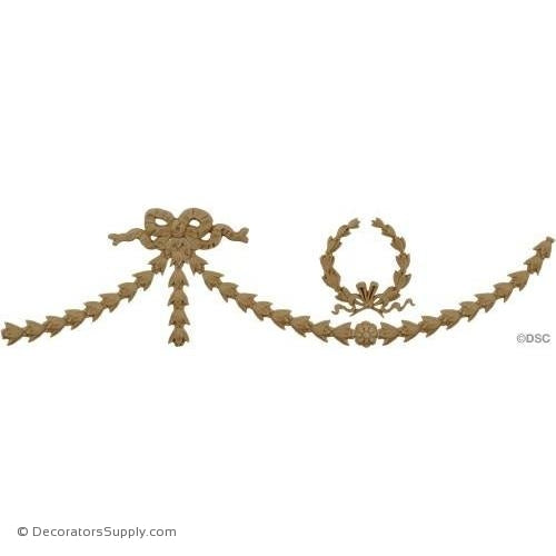 Swag-Empire 6H X 15W - 3/8Relief-applique-onlay-for-furniture-woodwork-Decorators Supply