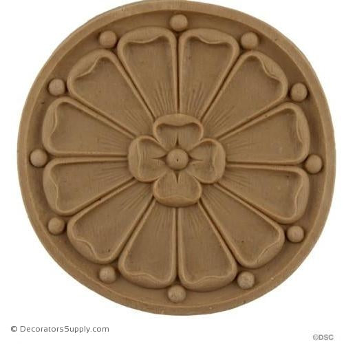 Circular Rosette - 4 1/16 diameter-woodwork-furniture-ornaments-Decorators Supply