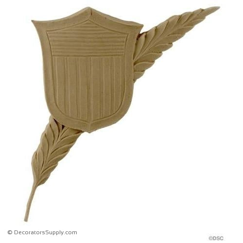 Spandrel-American-5 1/2H X 5W - 5/16Relief-furniture-woodwork-ornaments-Decorators Supply