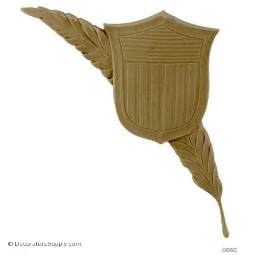 Spandrel-American-5 1/2H X 5W - 5/16Relief-furniture-woodwork-ornaments-Decorators Supply