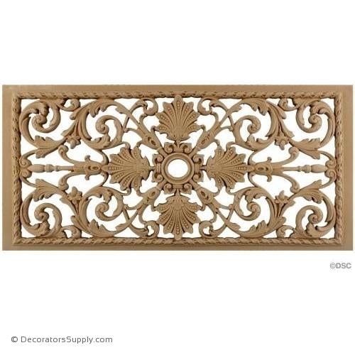 Grille - 20 " W x 10" H-ornaments-for-woodwork-furniture-Decorators Supply