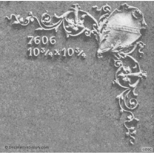 Shield Spandrel-Italian Ren - 10 3/4H X 10 3/4W - 3/8Rlf-appliques-for-woodwork-furniture-Decorators Supply