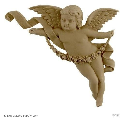 Cherub - Spandrel Right - 6 1/4 H X 7" W - 11/16Relief-historic-carving-library-victorian-styles-Decorators Supply