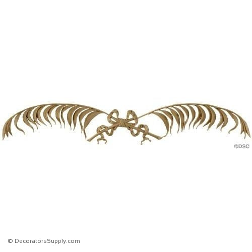 Leaves with Ribbon -Louis XVI 4 1/4H X 26W - 1/4Relief-ornaments-for-woodwork-furniture-Decorators Supply