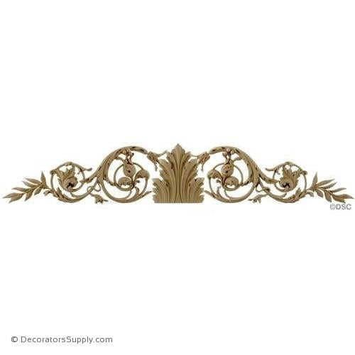 Acanthus with Scrolls-Louis XVI - 6 1/4H X 37W - 9/16Relief-ornaments-for-woodwork-furniture-Decorators Supply