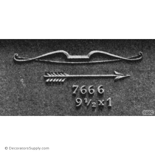 Bow & Arrow-Louis XVI 1H X 9 1/2W - 1/8Relief-historic-carving-library-victorian-styles-Decorators Supply