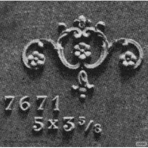 Floral Vine Design - French Ren. 3 5/8H X 5W - 1/4Relief-ornaments-furniture-woodwork-Decorators Supply