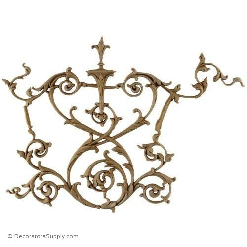 Vine Design - Ital. Ren. 7 1/4H X 8 1/2W - 3/16Relief-ornaments-furniture-woodwork-Decorators Supply