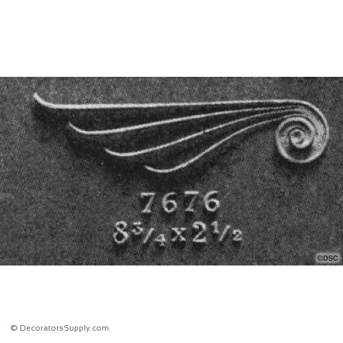 Scroll Wing - Greek 2 1/2H X 8 3/4W - 3/8Relief-ornaments-furniture-woodwork-Decorators Supply