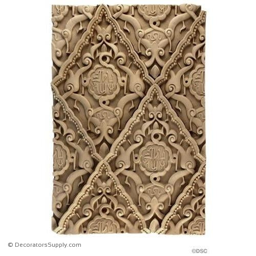 Floral Band - Moorish 16H X 10 3/4W - 1/2Relief-ornaments-furniture-woodwork-Decorators Supply