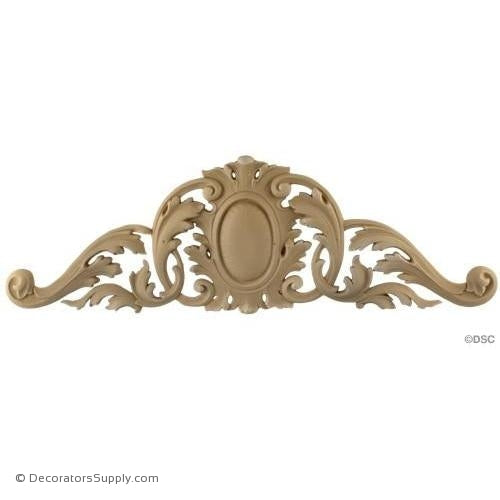 Cartouche-Louis XV 5 7/8H X 18 1/4W - 3/8Relief-appliques-for-woodwork-furniture-Decorators Supply
